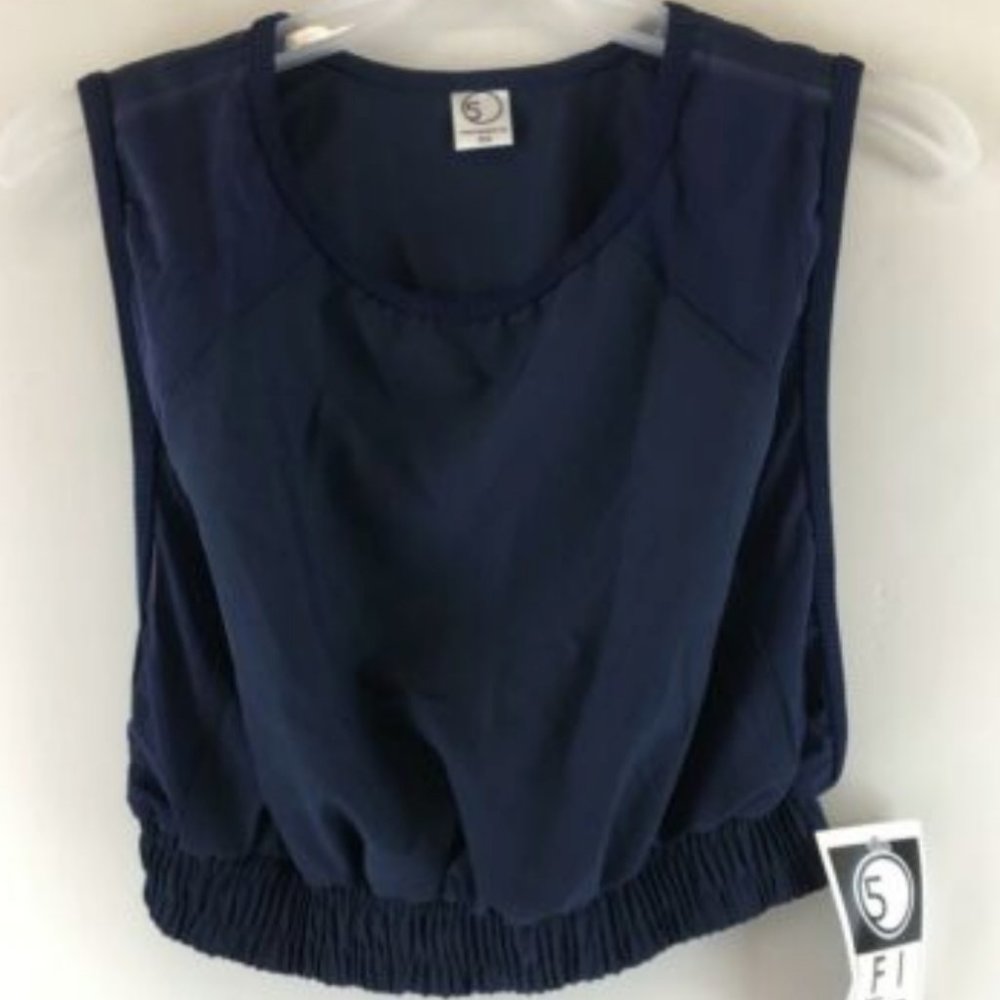 Five Dancewear Adult S Navy Blue Crop Dance Top